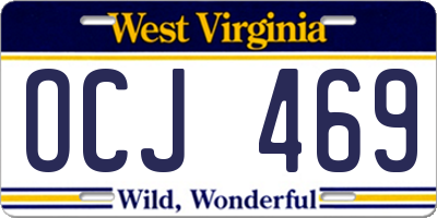 WV license plate OCJ469