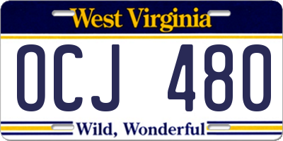 WV license plate OCJ480