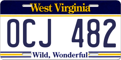 WV license plate OCJ482