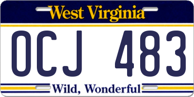 WV license plate OCJ483