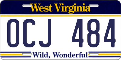 WV license plate OCJ484