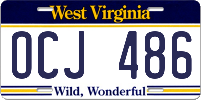 WV license plate OCJ486