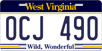 WV license plate OCJ490