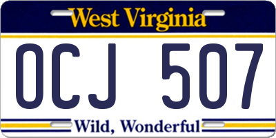WV license plate OCJ507