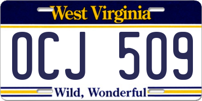 WV license plate OCJ509