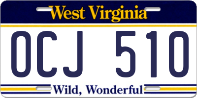 WV license plate OCJ510