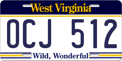 WV license plate OCJ512