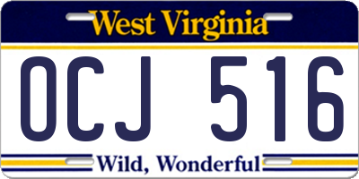 WV license plate OCJ516