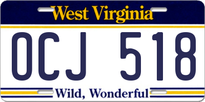 WV license plate OCJ518