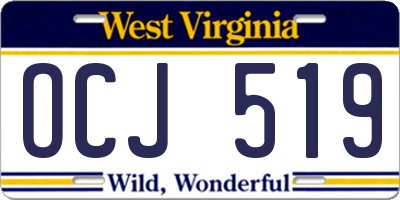WV license plate OCJ519