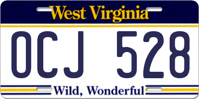 WV license plate OCJ528