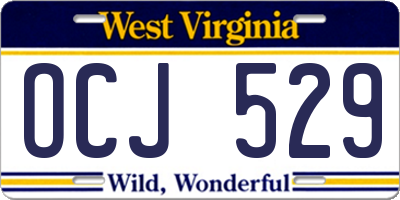 WV license plate OCJ529