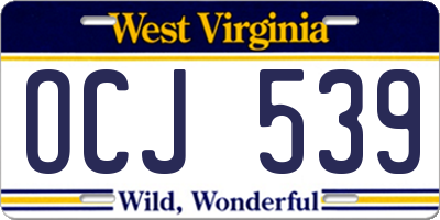 WV license plate OCJ539