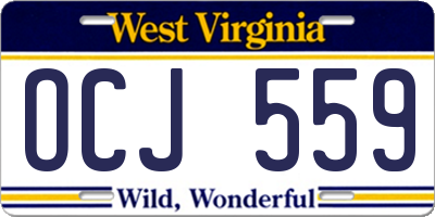 WV license plate OCJ559