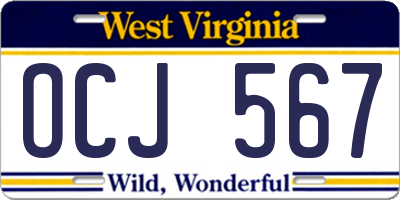WV license plate OCJ567