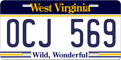 WV license plate OCJ569