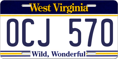 WV license plate OCJ570