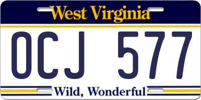 WV license plate OCJ577