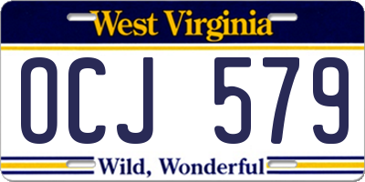 WV license plate OCJ579