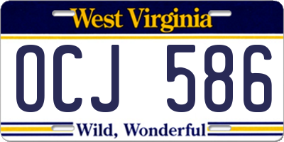 WV license plate OCJ586