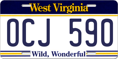 WV license plate OCJ590
