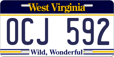 WV license plate OCJ592