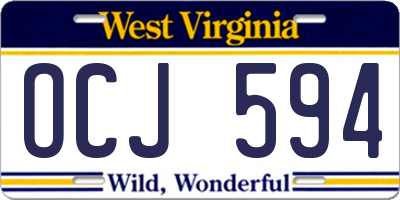 WV license plate OCJ594