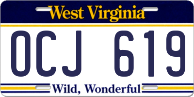 WV license plate OCJ619