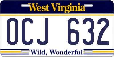 WV license plate OCJ632
