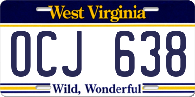 WV license plate OCJ638