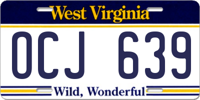 WV license plate OCJ639