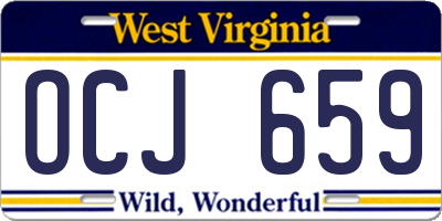WV license plate OCJ659