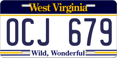 WV license plate OCJ679