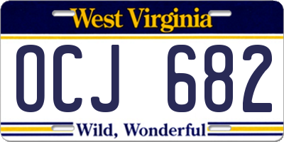 WV license plate OCJ682