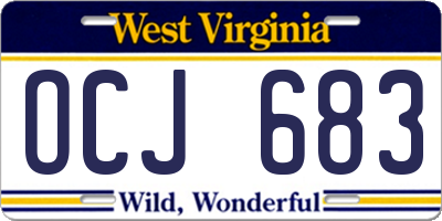 WV license plate OCJ683
