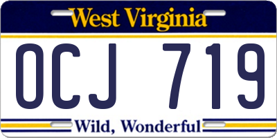 WV license plate OCJ719