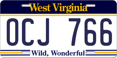 WV license plate OCJ766