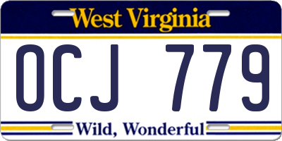 WV license plate OCJ779