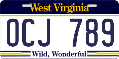 WV license plate OCJ789