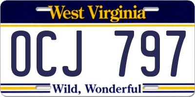 WV license plate OCJ797