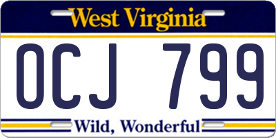 WV license plate OCJ799