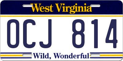 WV license plate OCJ814
