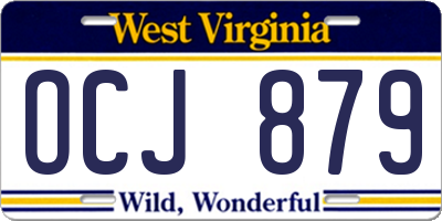 WV license plate OCJ879