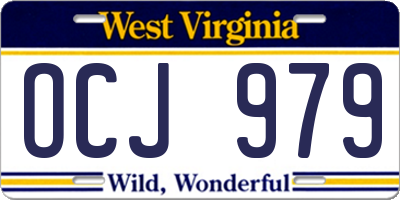 WV license plate OCJ979