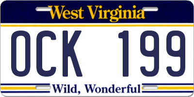WV license plate OCK199