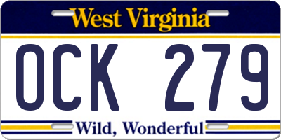 WV license plate OCK279