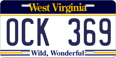 WV license plate OCK369