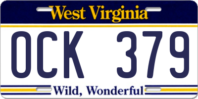 WV license plate OCK379