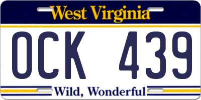 WV license plate OCK439