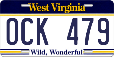 WV license plate OCK479
